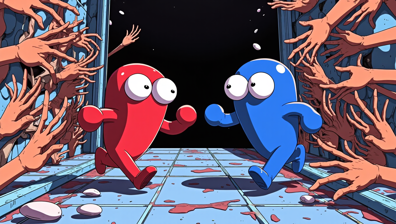 Red and Blue Stick Huggy